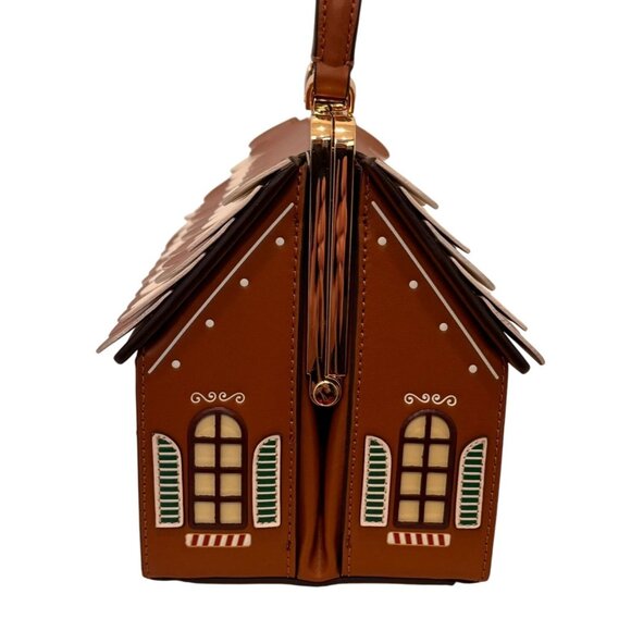 NEW Rare Kate Spade Gingerbread House Crossbody Satchel Limited Edition K9373 No - Picture 4 of 16